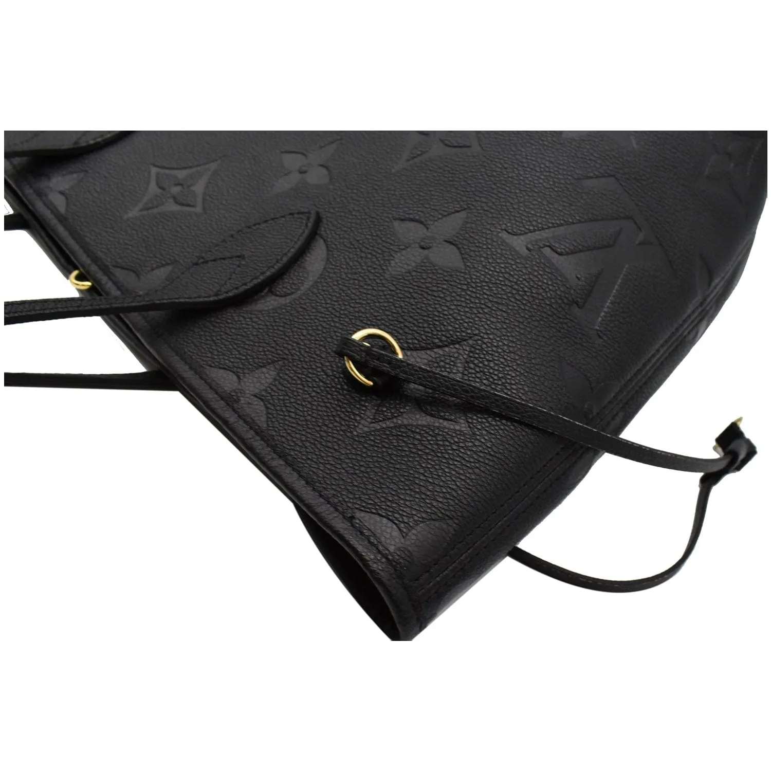 LOUIS VUITTON Neverfull MM Monogram Empreinte Tote Bag Black