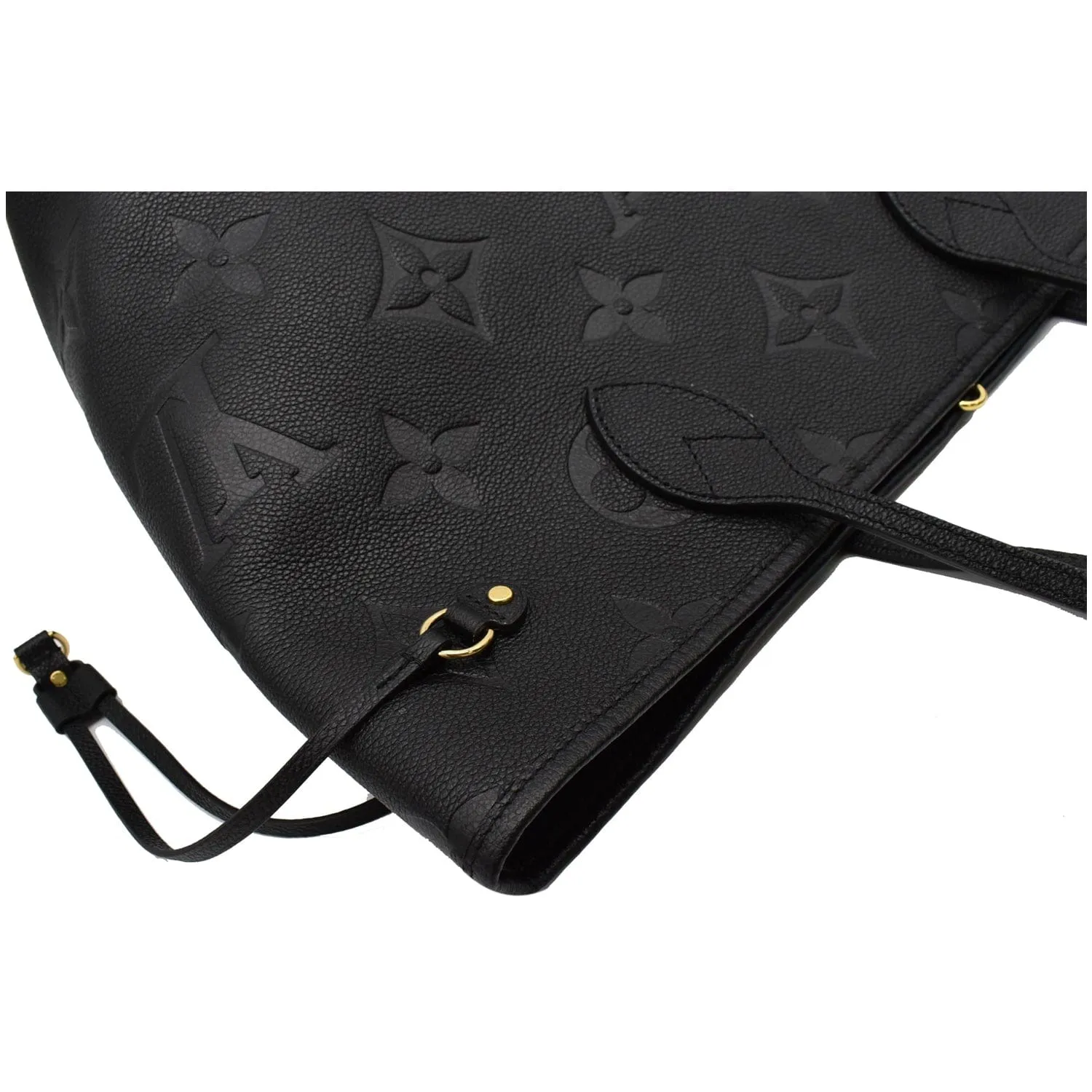 LOUIS VUITTON Neverfull MM Monogram Empreinte Tote Bag Black