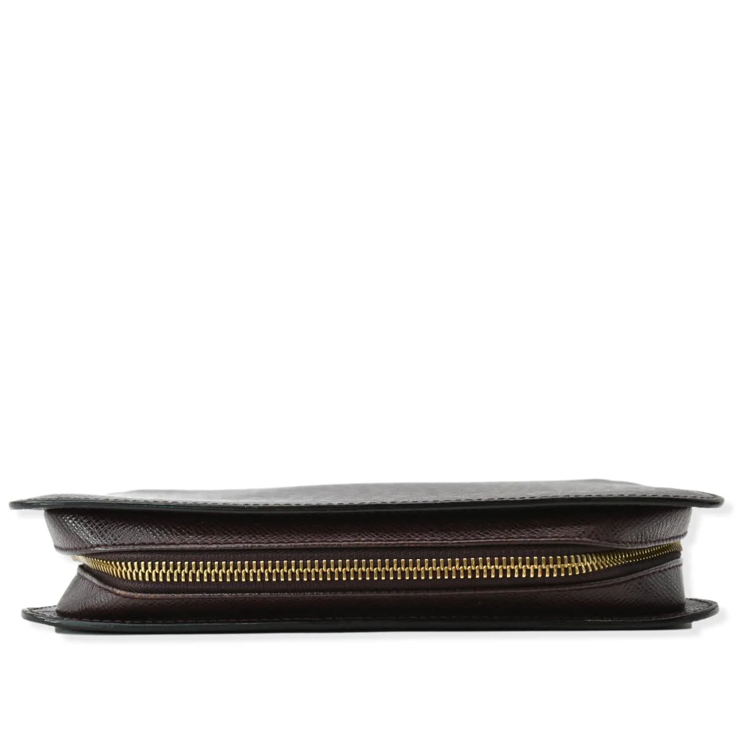 LOUIS VUITTON Orsay Taiga Leather Clutch Bag Purple
