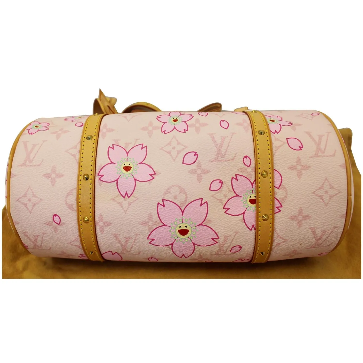 LOUIS VUITTON Papillon Pink Monogram Cherry Blossom Tote Handbag