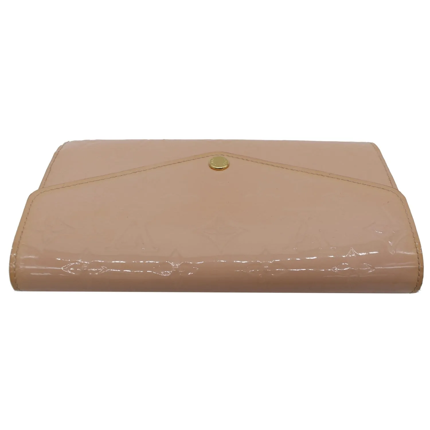 LOUIS VUITTON Sarah Monogram Vernis Leather Chain Wallet Light Pink