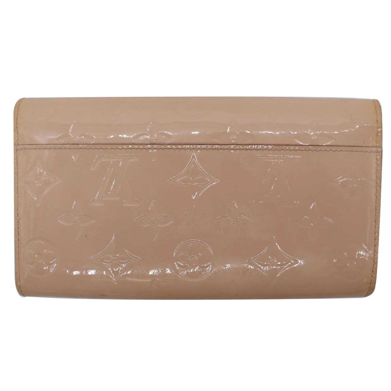 LOUIS VUITTON Sarah Monogram Vernis Leather Chain Wallet Light Pink