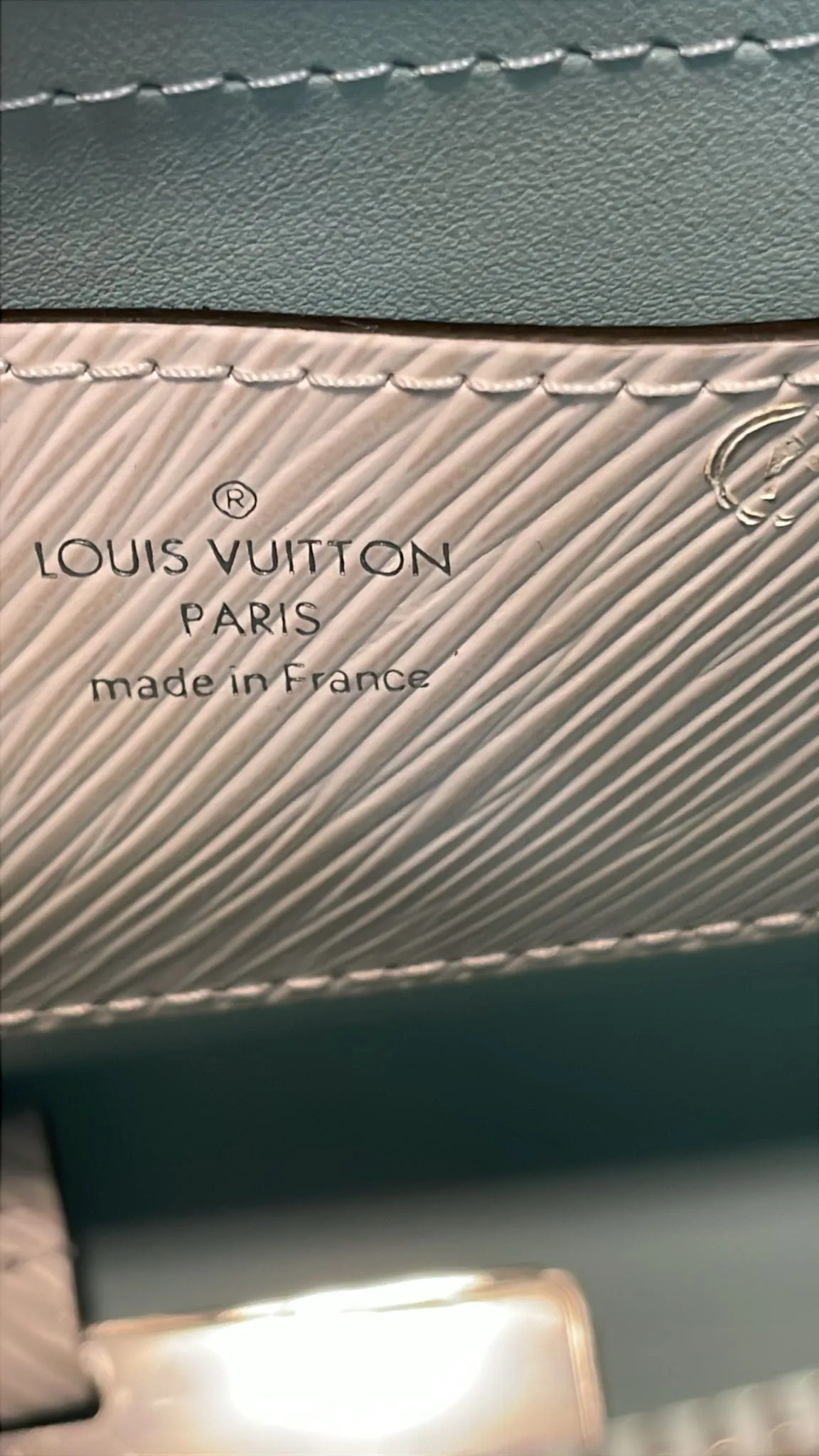 LOUIS VUITTON Twist Epi Leather Crossbody Bag White