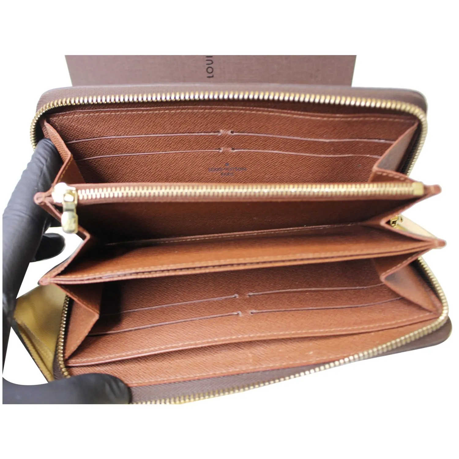 LOUIS VUITTON Zippy Monogram Canvas Long Wallet Brown