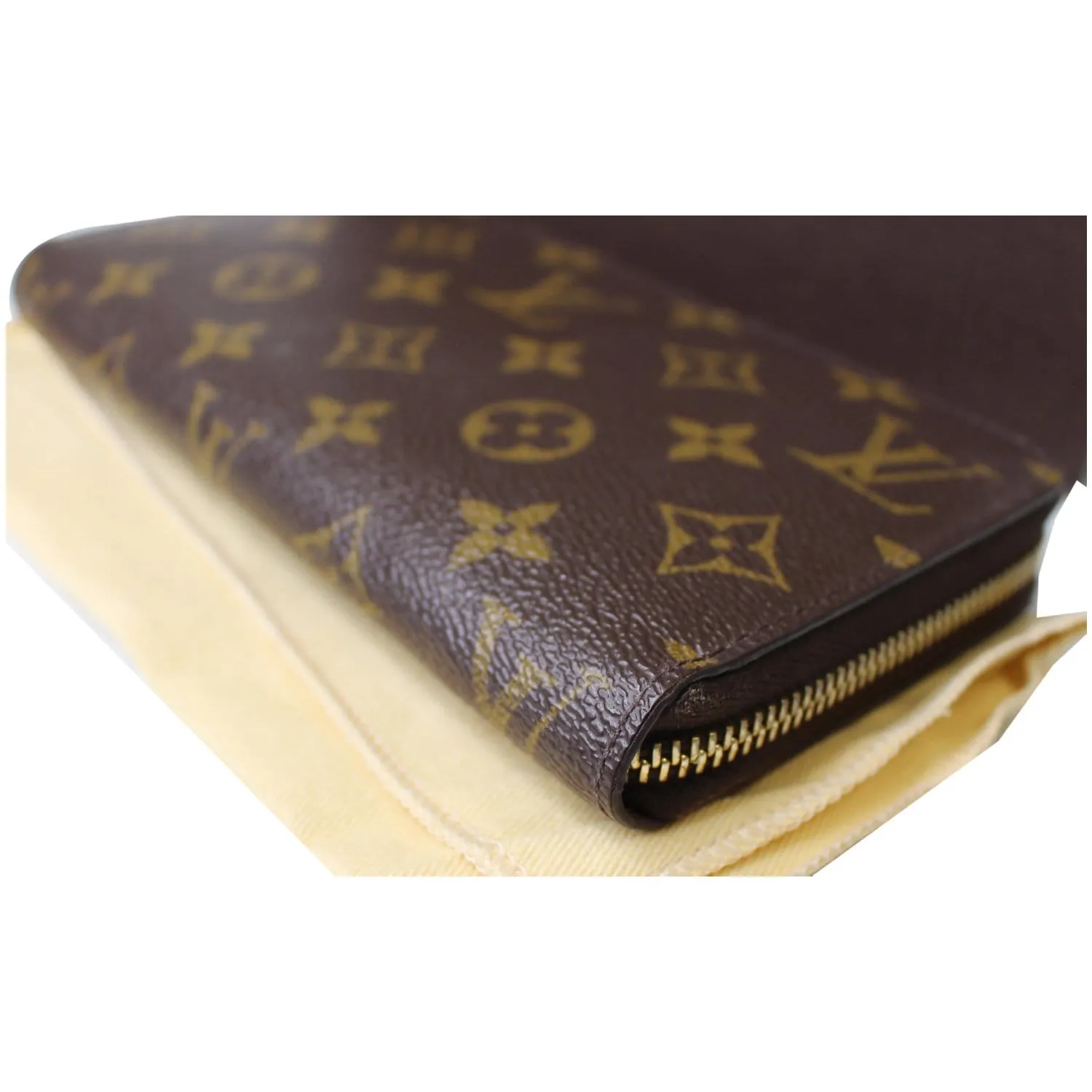 LOUIS VUITTON Zippy Monogram Canvas Long Wallet Brown