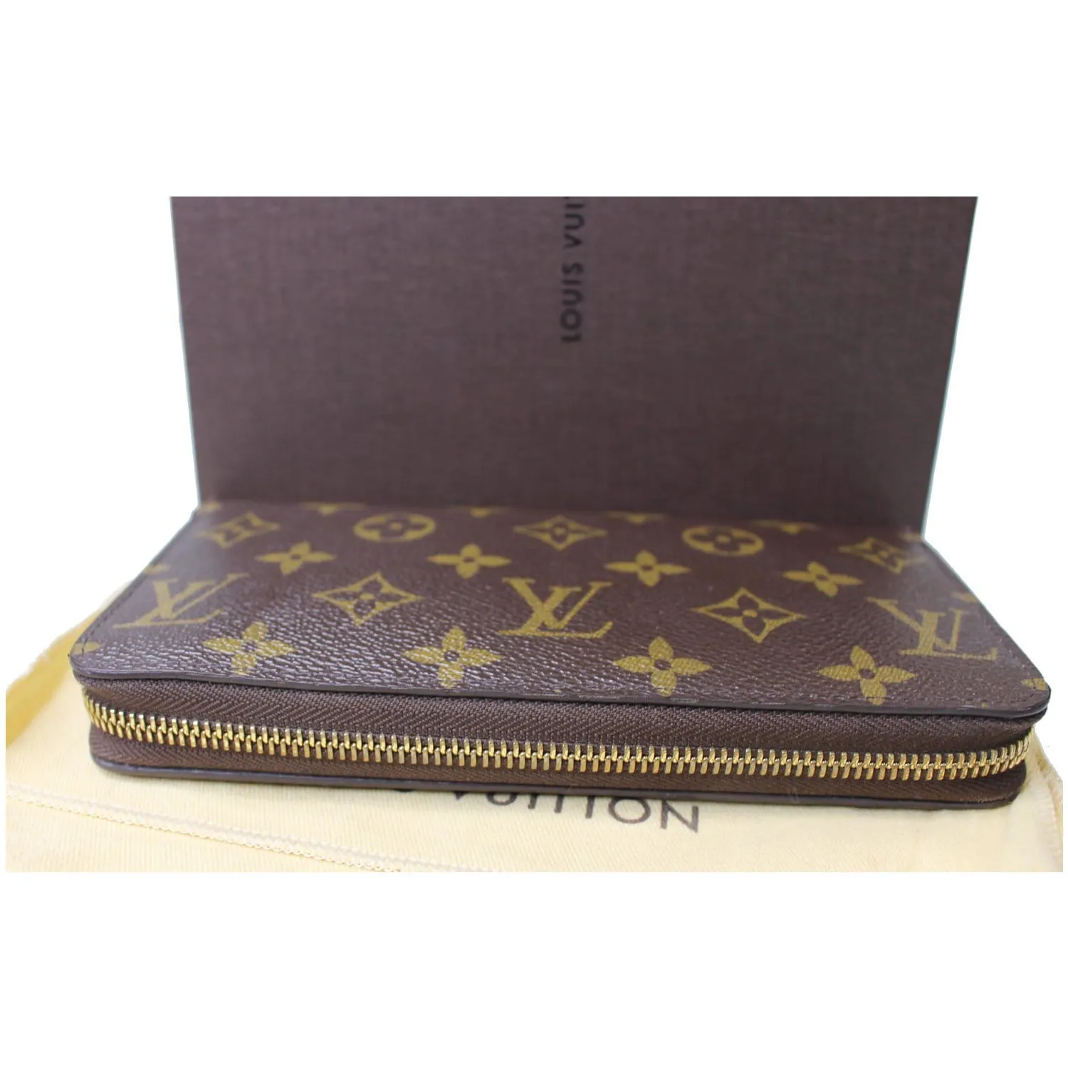 LOUIS VUITTON Zippy Monogram Canvas Long Wallet Brown