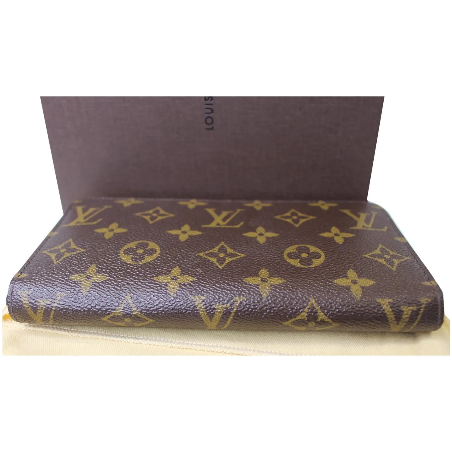 LOUIS VUITTON Zippy Monogram Canvas Long Wallet Brown