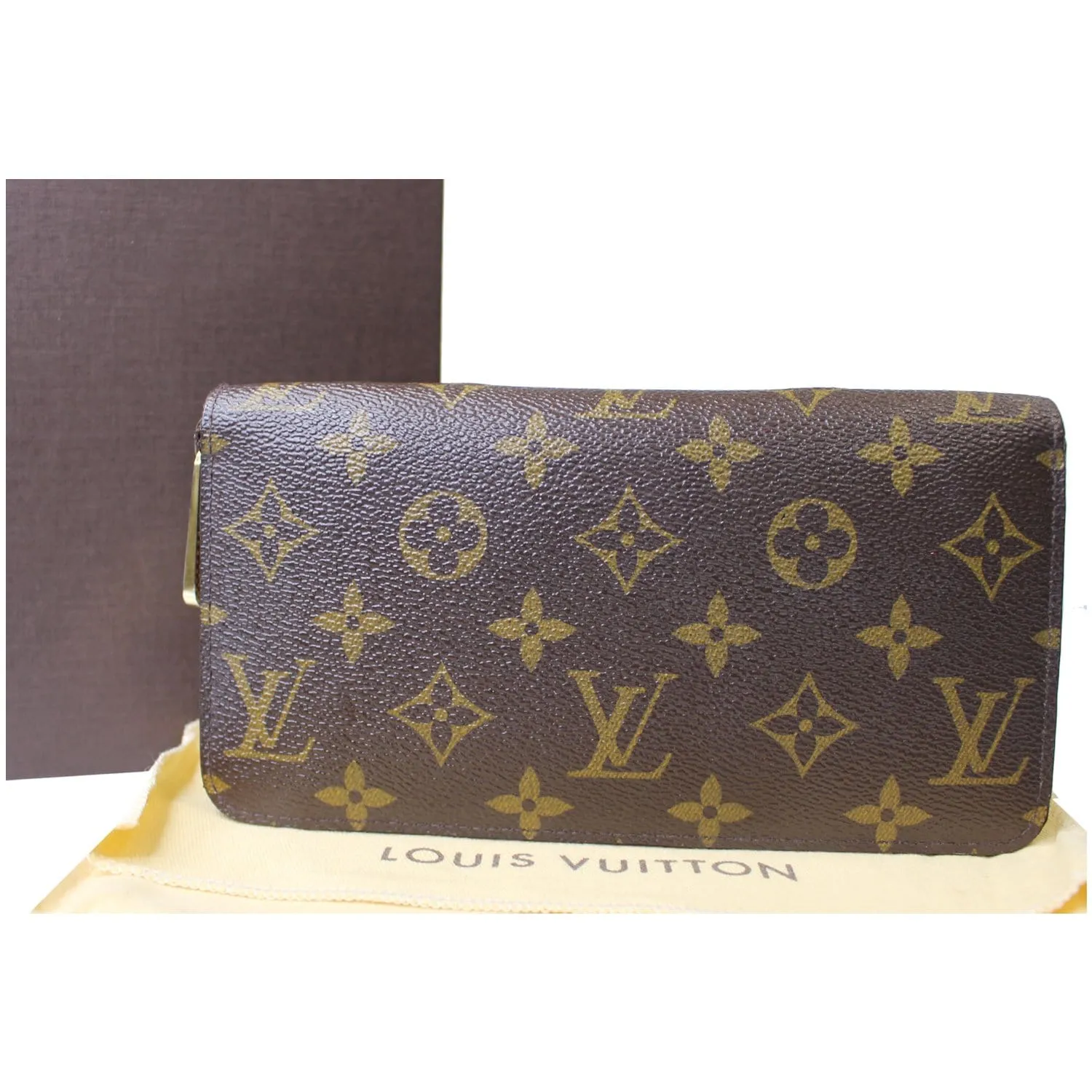 LOUIS VUITTON Zippy Monogram Canvas Long Wallet Brown