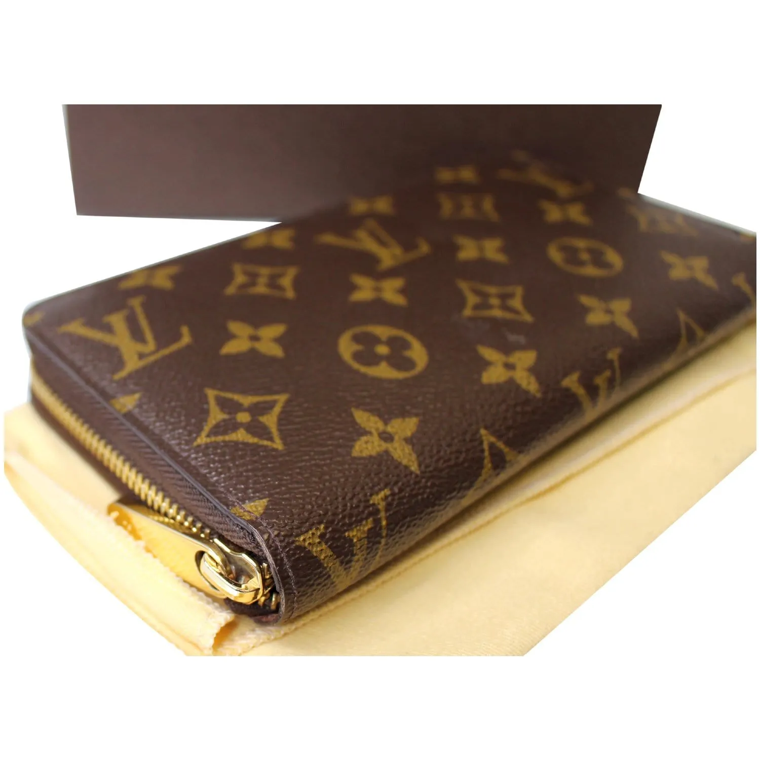 LOUIS VUITTON Zippy Monogram Canvas Long Wallet Brown