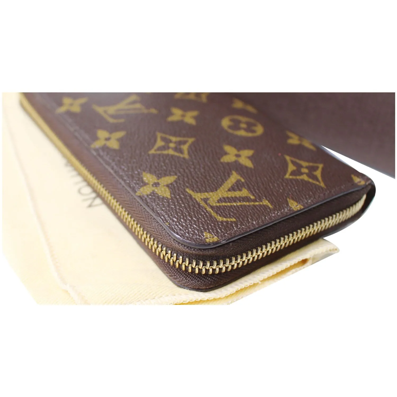 LOUIS VUITTON Zippy Monogram Canvas Long Wallet Brown