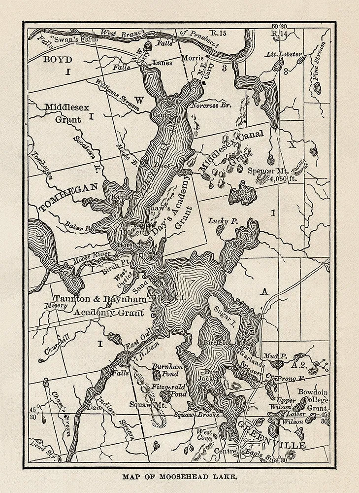 Map of Moosehead Lake