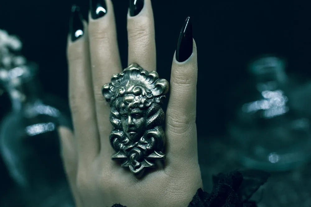 Massive Medusa Head Statement Ring