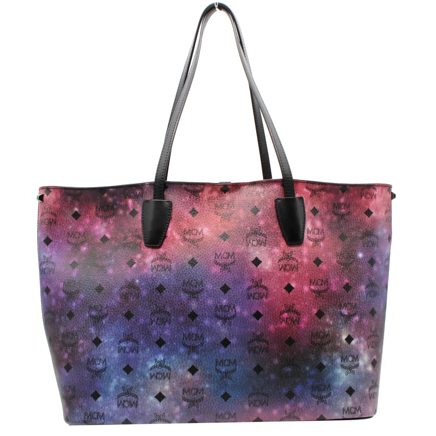 MCM Galaxy Visetos Medium Monogram Canvas Shopper Tote Multicolor - 25% OFF