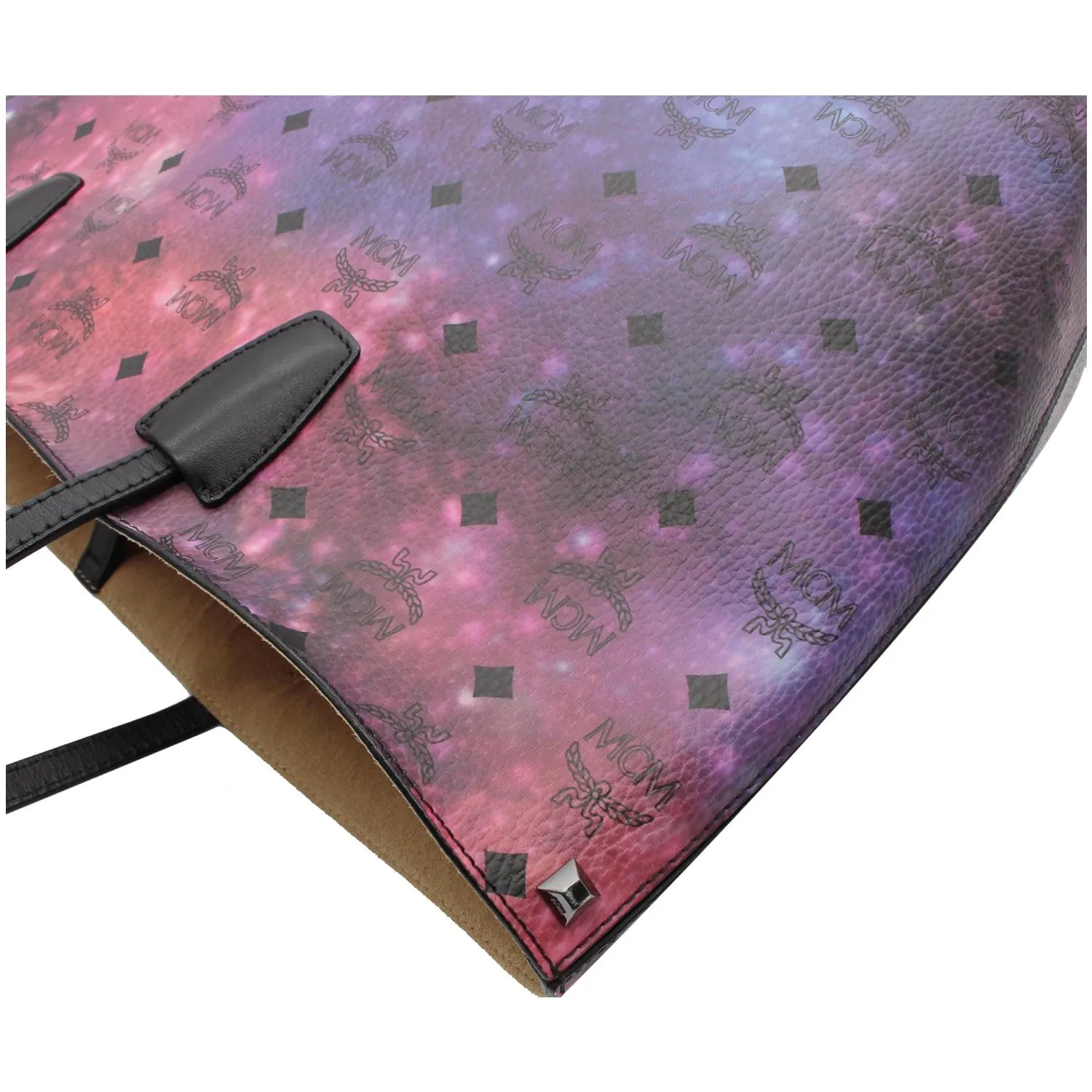 MCM Galaxy Visetos Medium Monogram Canvas Shopper Tote Multicolor - 25% OFF