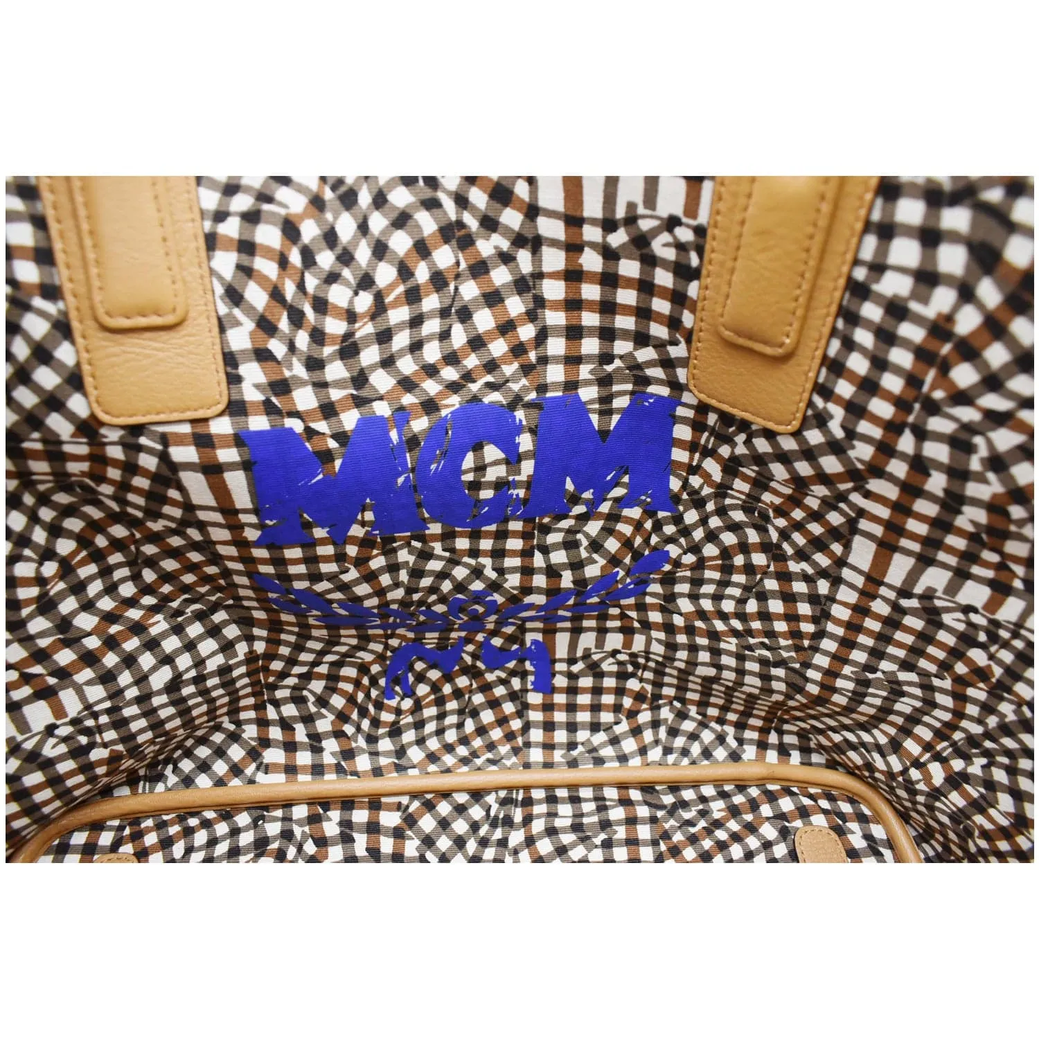 MCM Reversible Liz Medium Visetos Canvas Shopper Tote Bag Brown