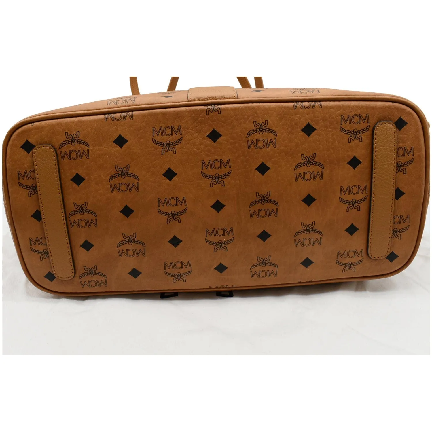 MCM Reversible Liz Medium Visetos Canvas Shopper Tote Bag Brown