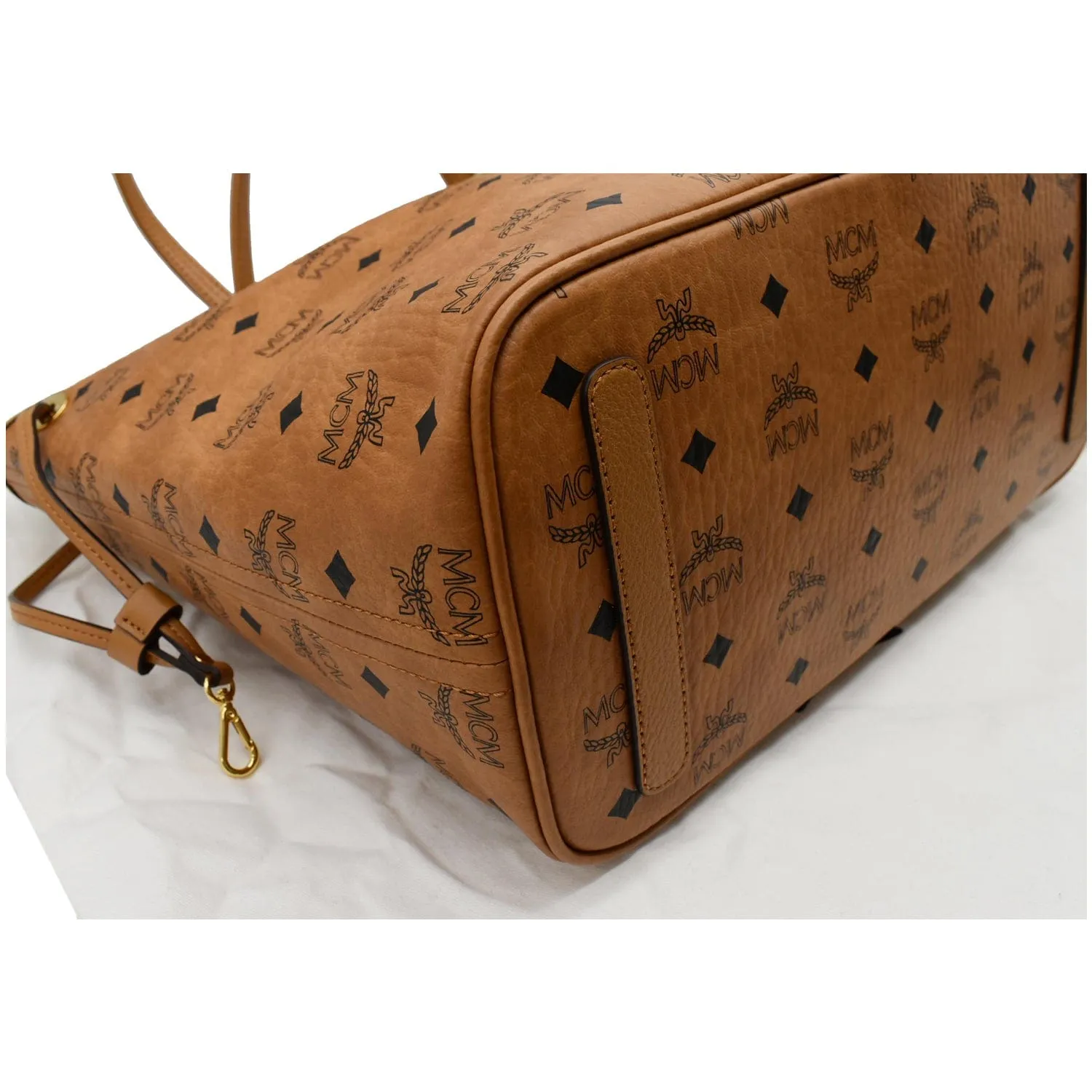 MCM Reversible Liz Medium Visetos Canvas Shopper Tote Bag Brown