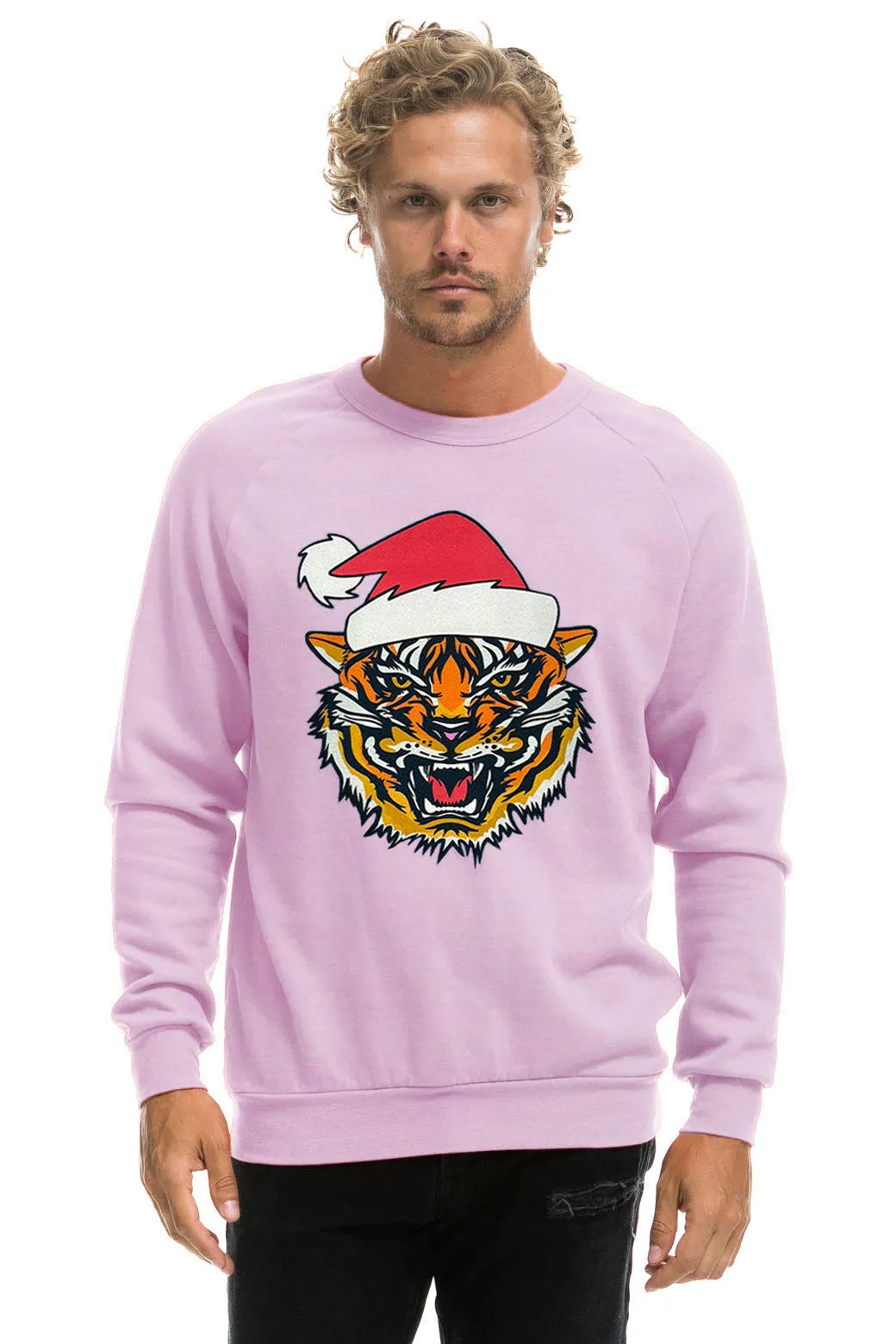 MEMBER EXCLUSIVE SANTA TIGER SWEATSHIRT - MAUVE