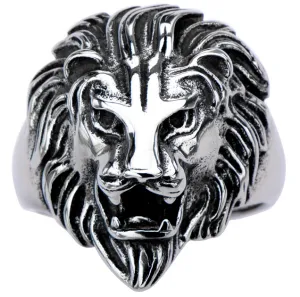 Men's Stainless Steel Lion Head Ring