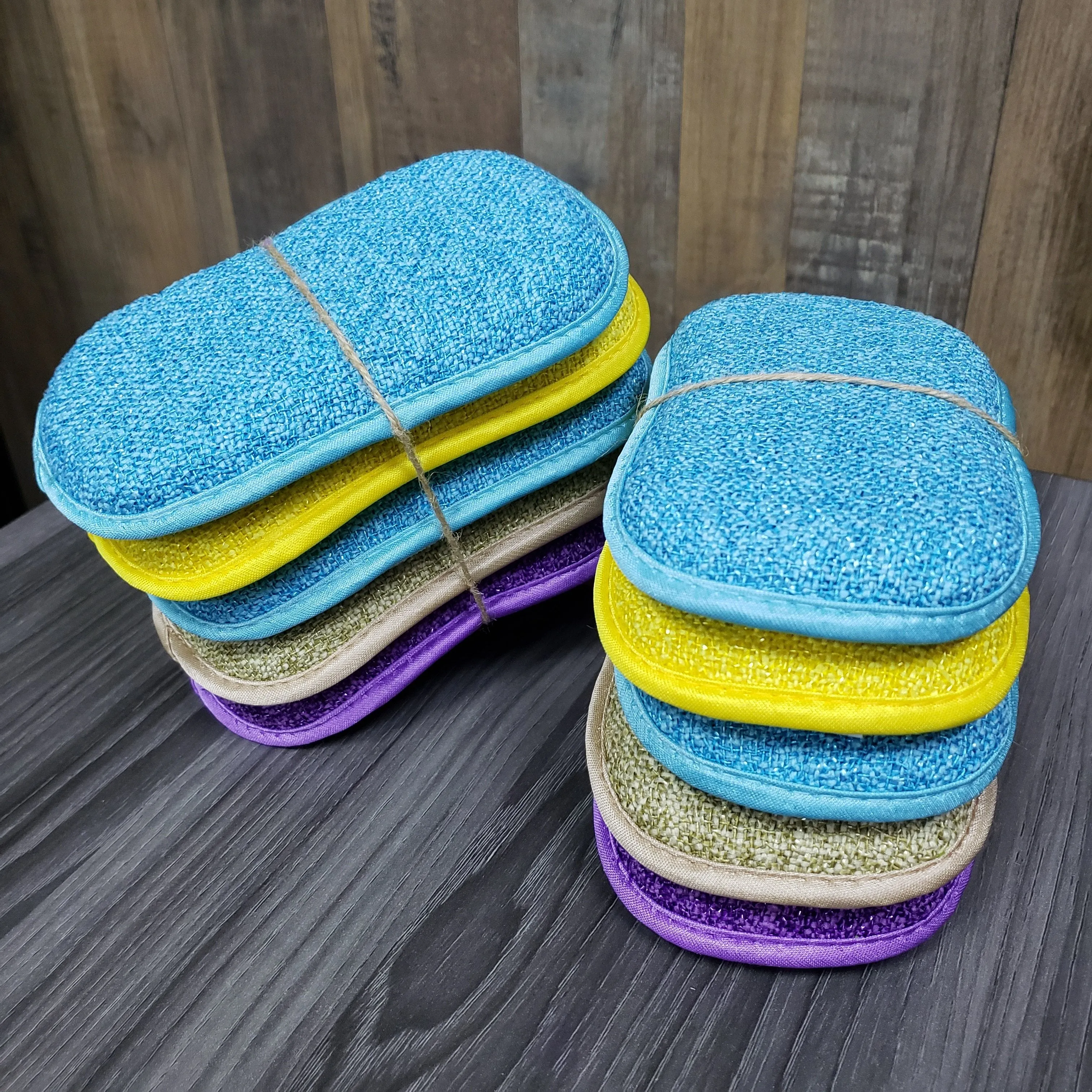 Microfiber Scrubbing Sponge – Multi-Pack Dual-Action Antibacterial Scrubbers