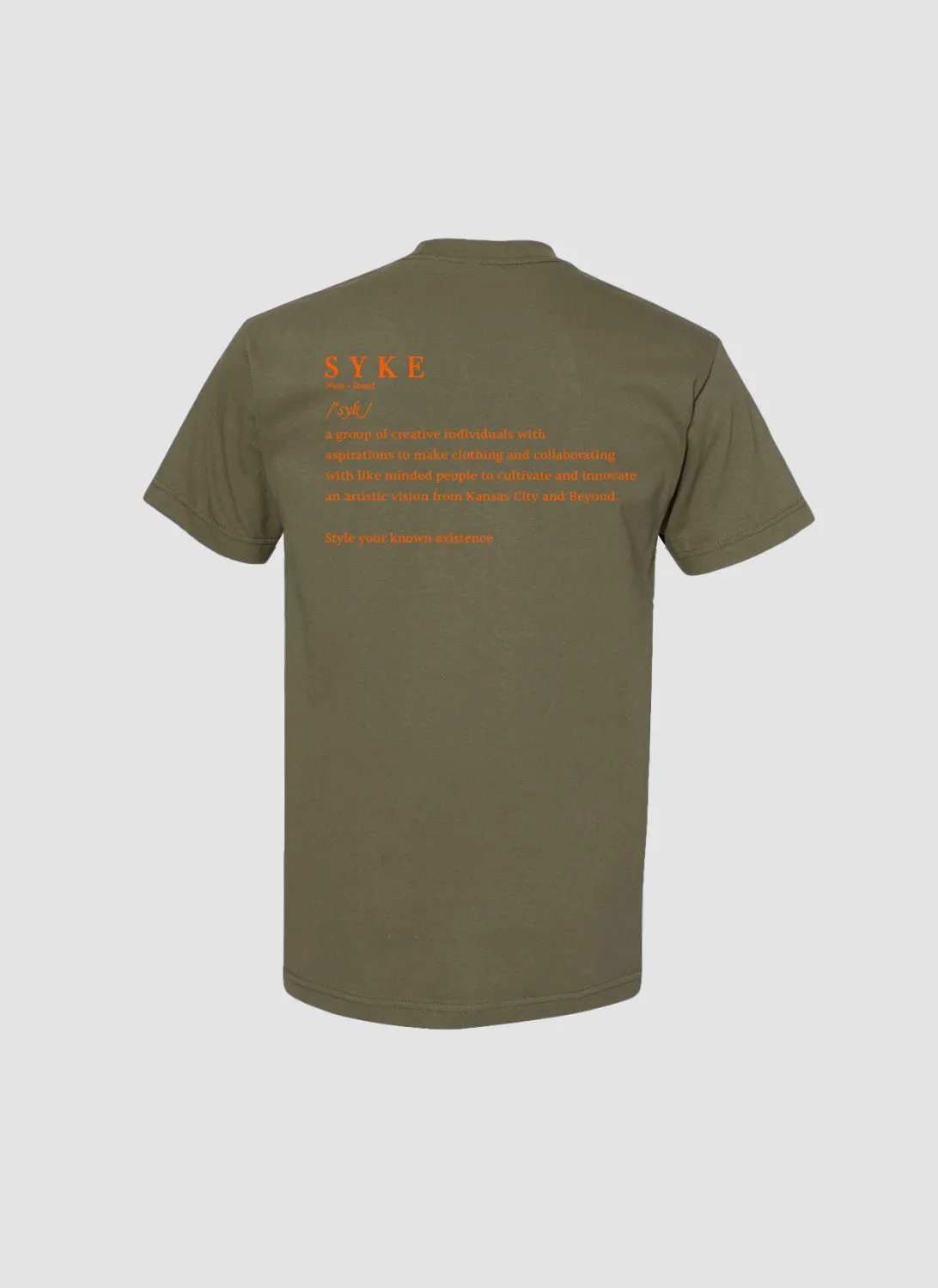Military Green Orange SYKE Classic TShirt