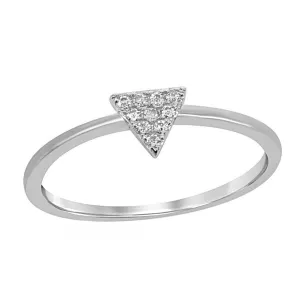 Mini Pave Triangle Ring