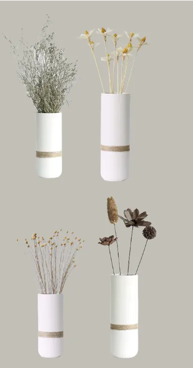 Minimal Cylinder Vase - Matte White