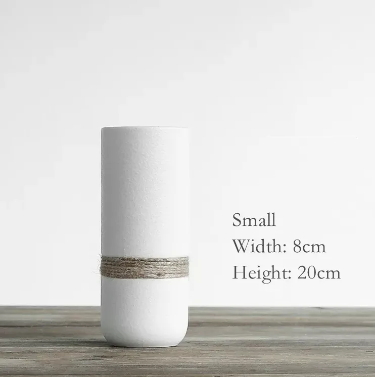 Minimal Cylinder Vase - Matte White