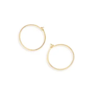 Minimal Hoops, Handmade Small Circle gold or sterling silver by Freshie & Zero