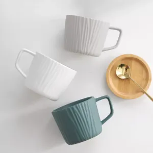 Minimal Verticle Design Mug - Coffee & Tea Cup - 10 oz