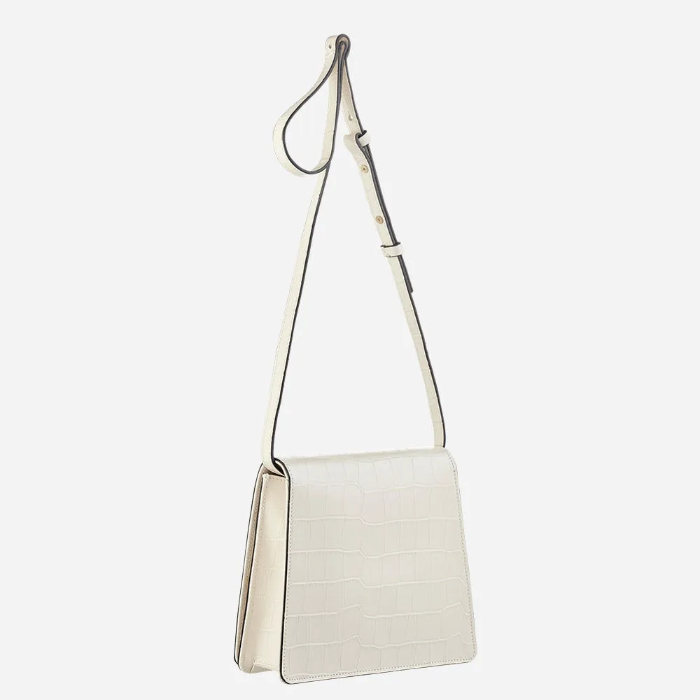 Mione Knot -  Embossed Croc Ivory