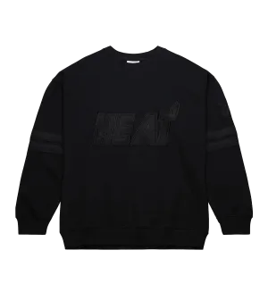 Mitchell & Ness Miami HEAT Stripes Fleece Crewneck