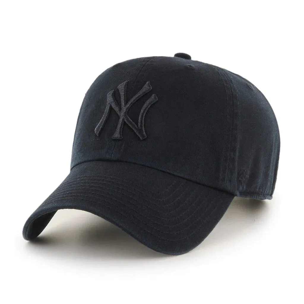 MLB 47 Clean Up Black On Black Cap