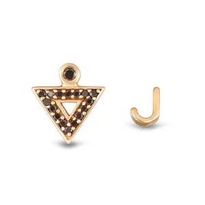 Modernist Initial Earring 'J'