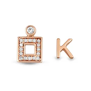 Modernist Initial Earring 'K'