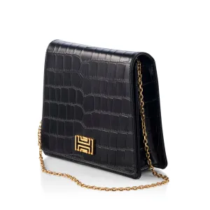 Monogram -  Embossed Croc Black