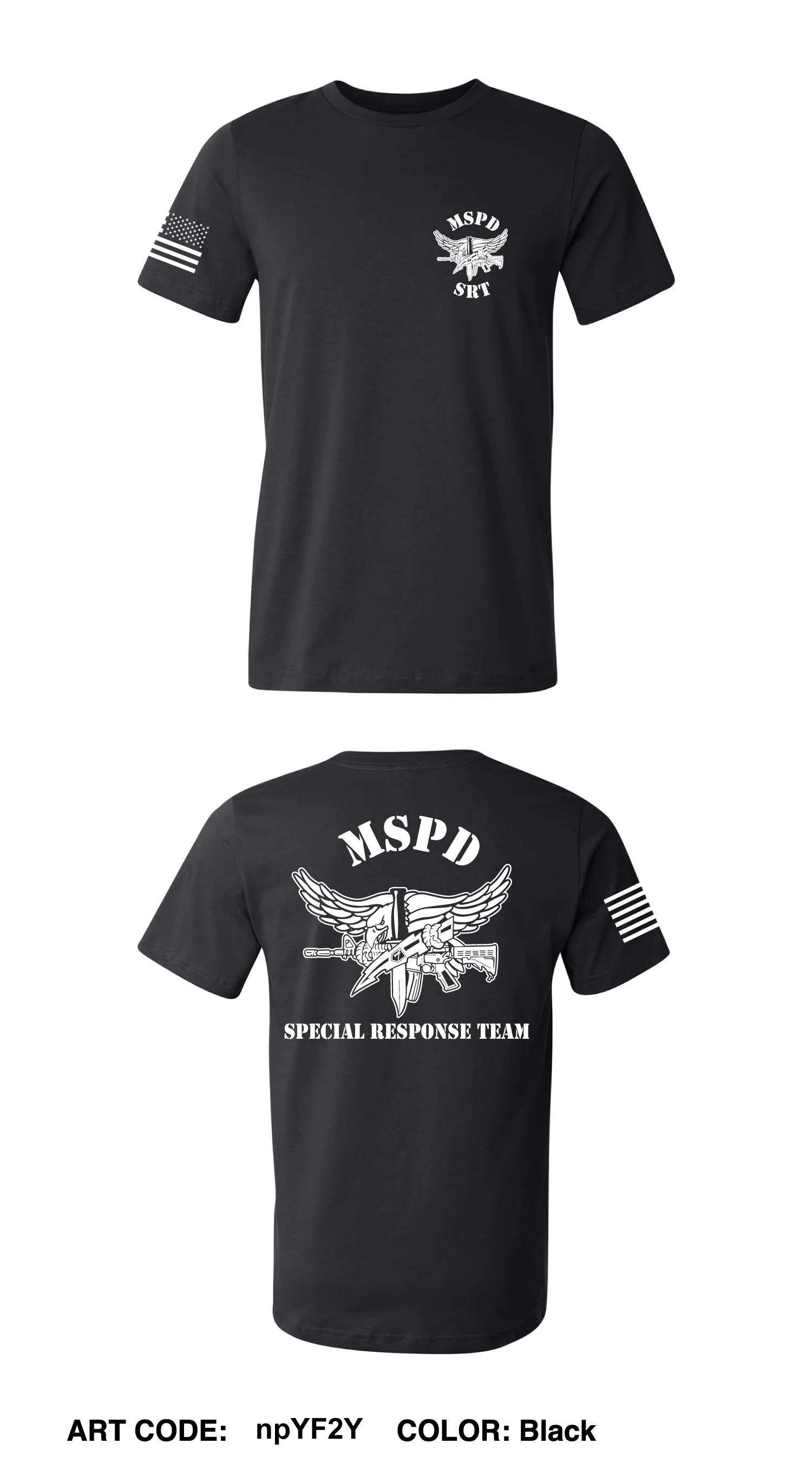 Mt. Sterling Police Dept. SRT Comfort Unisex Cotton SS Tee - npYF2Y