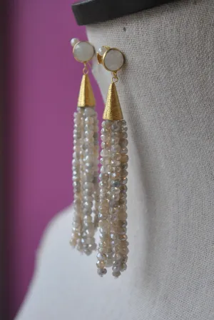 MYSTIC MOONSTONE LONG STATEMENT EARRINGS