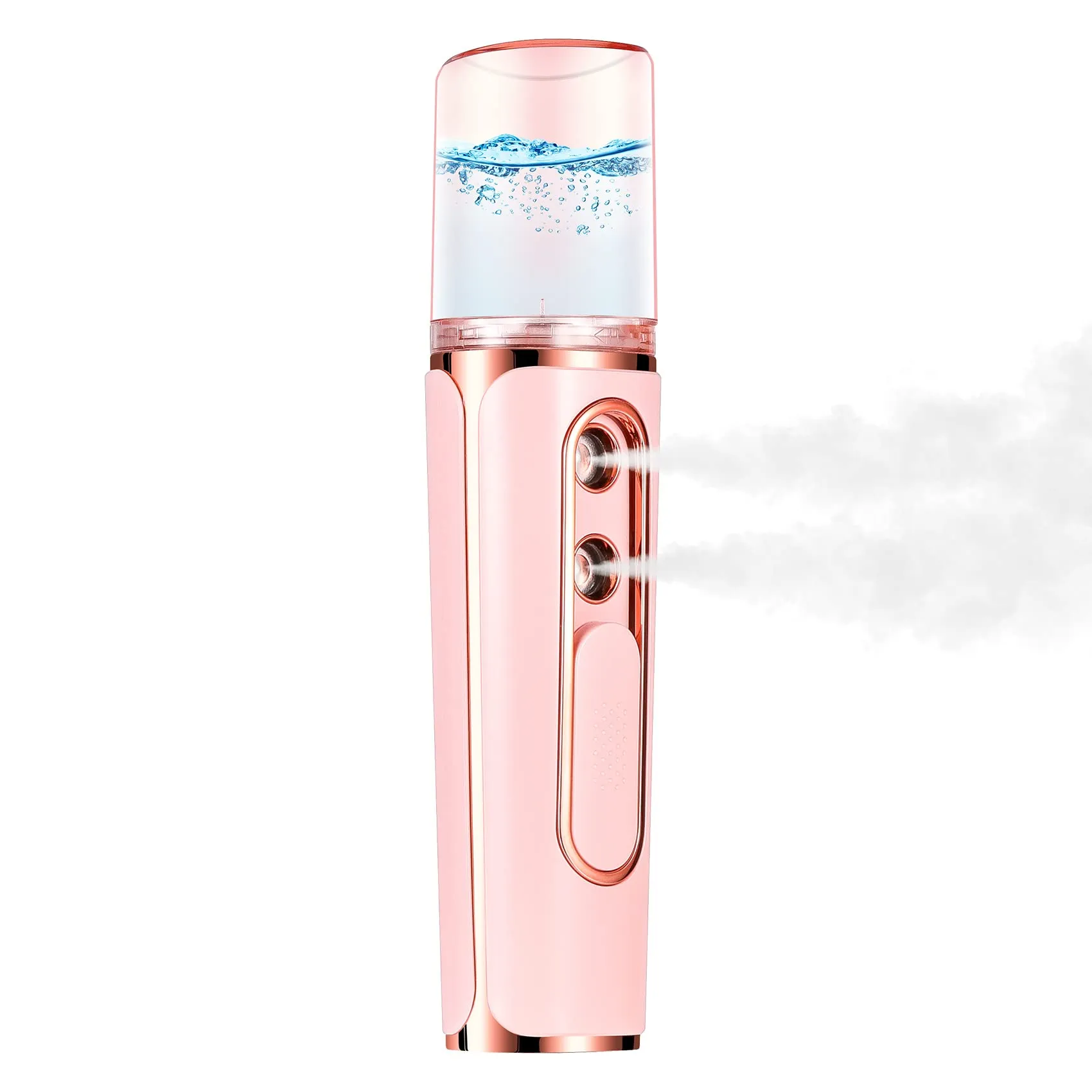 Nano Facial Mister, Double Hole Portable Cool Mist Moisturizing Face Eye Lash Mister, Facial Sprayer for Skin Care, Makeup, Eyelash Extensions [White]