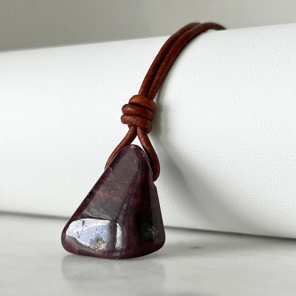 Natural Ruby Gemstone Pendant - Exclusive OOAK Treasure