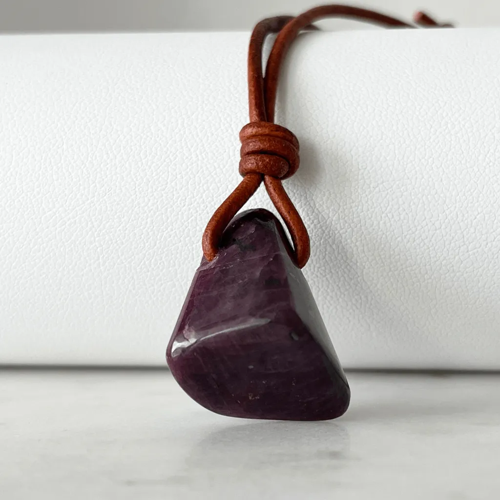 Natural Ruby Gemstone Pendant - Exclusive OOAK Treasure