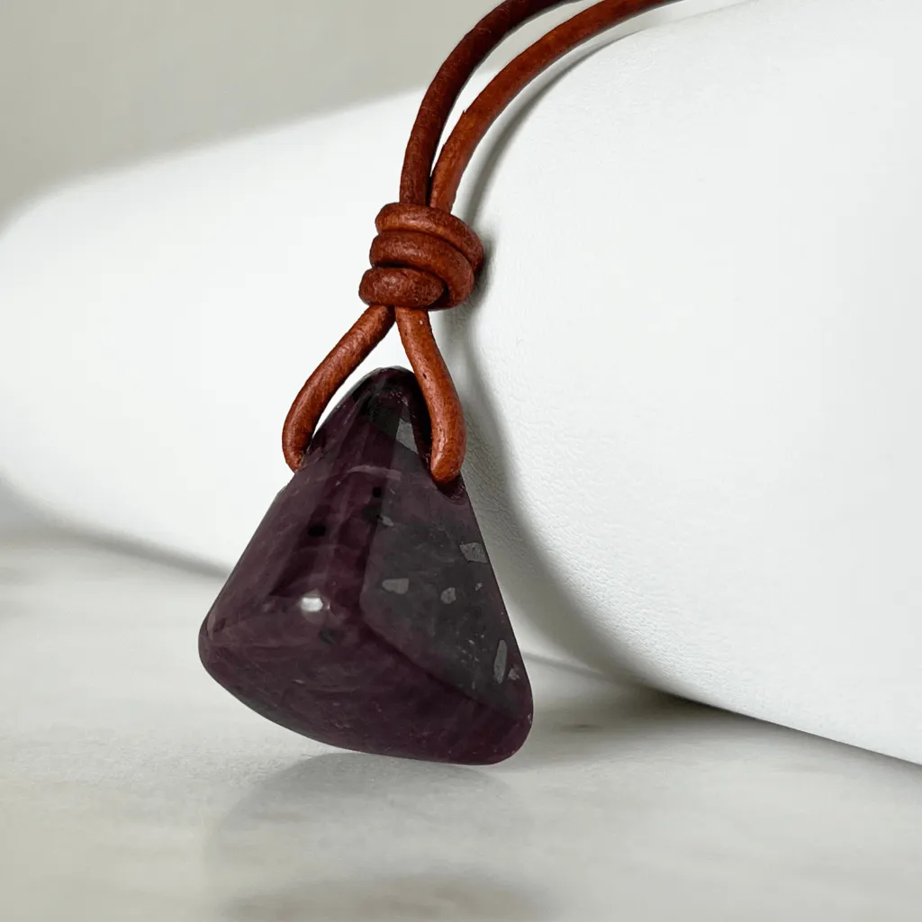 Natural Ruby Gemstone Pendant - Exclusive OOAK Treasure