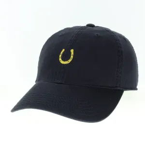 Navy Relaxed Twill Hat w/ Gold Horseshoe