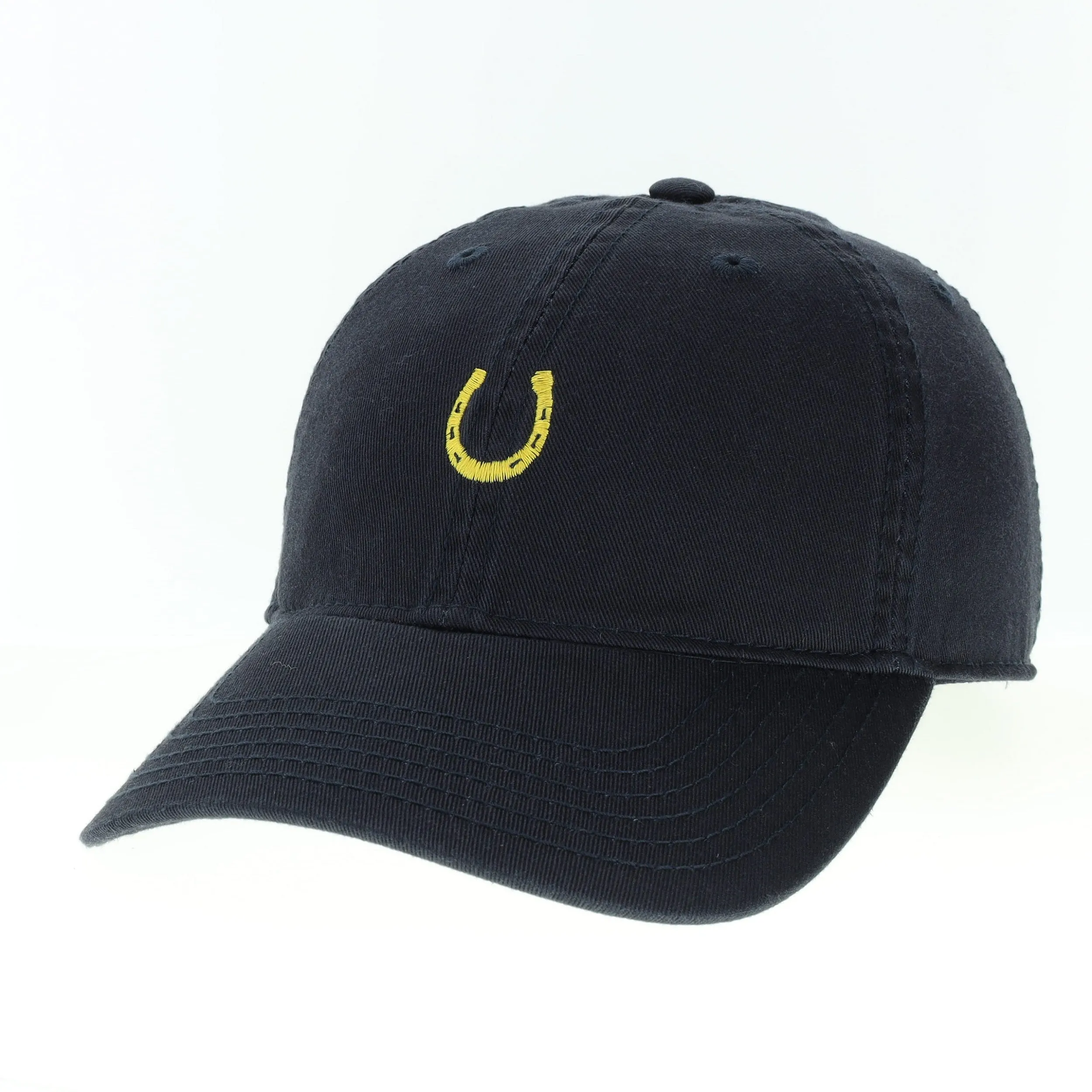 Navy Relaxed Twill Hat w/ Gold Horseshoe