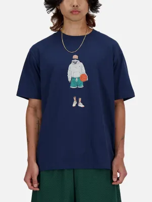 NB Athletics Basketball Style Relaxed Tee - Navy
