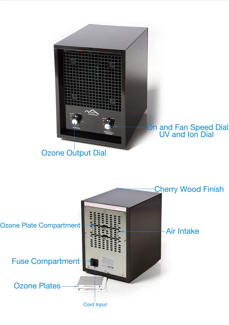 New Comfort 03-1000 Germ/Odor Eliminating Ozone Generating Air Purifier by Prolux