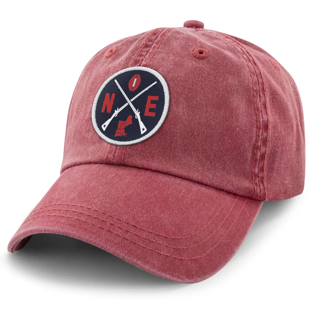New England Football Emblem Washed Dad Hat