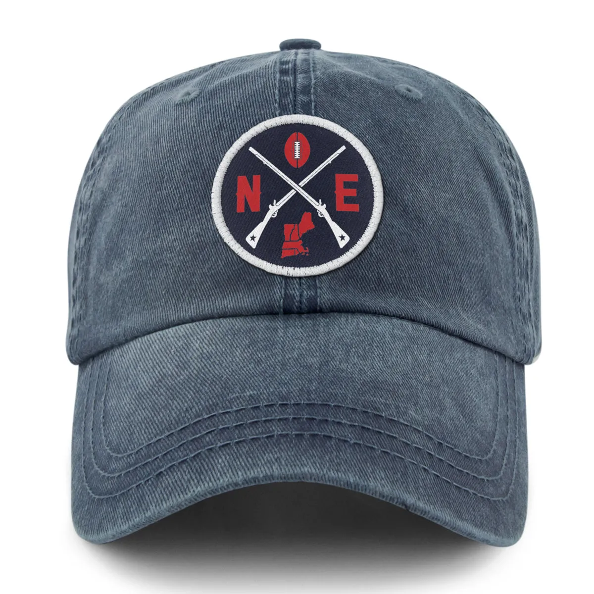 New England Football Emblem Washed Dad Hat
