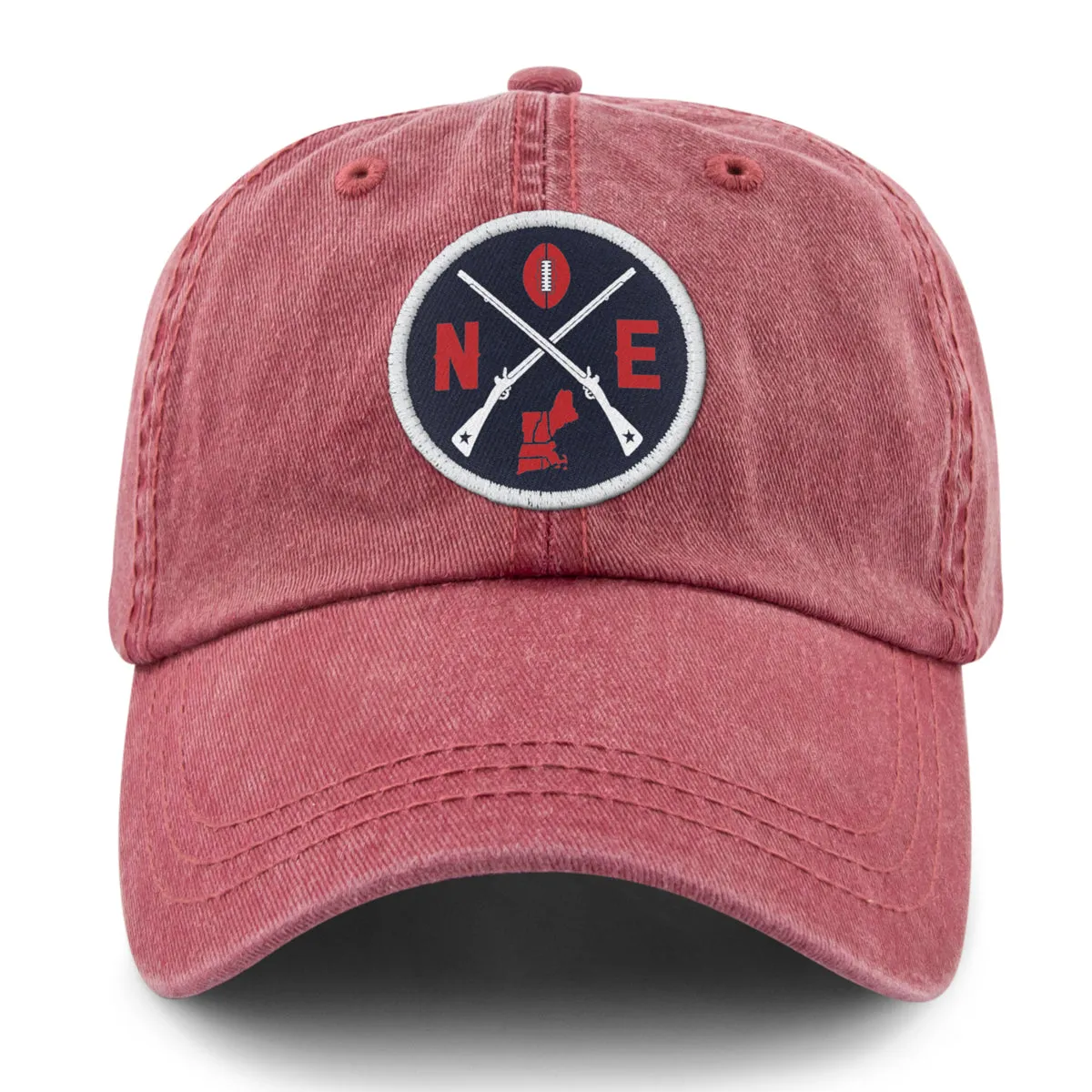 New England Football Emblem Washed Dad Hat