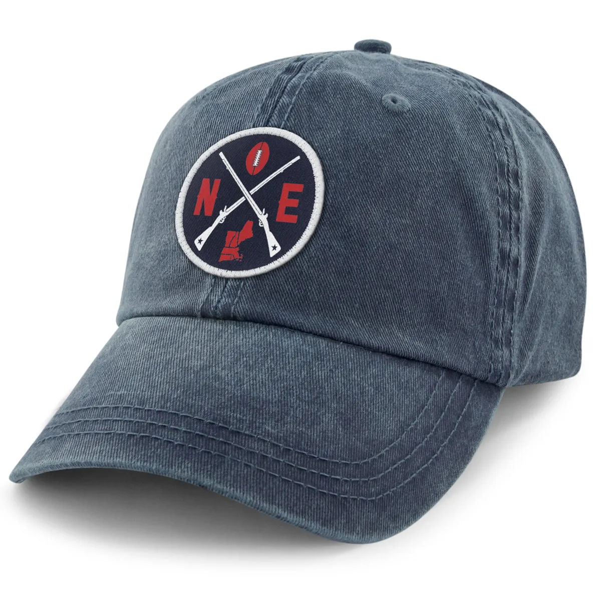 New England Football Emblem Washed Dad Hat